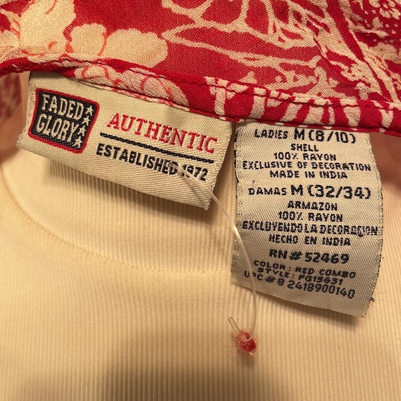 LIKE NEW FADED GLORY AUTHENTIC BOHO SHEER COOL TIE TOP BLOUSE - Picture 5 of 6